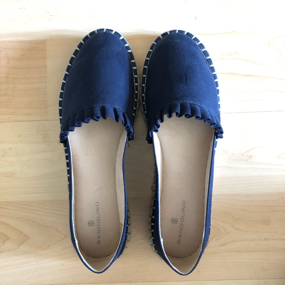 Stitch Fix Bandolino Navy Leather Espadrilles